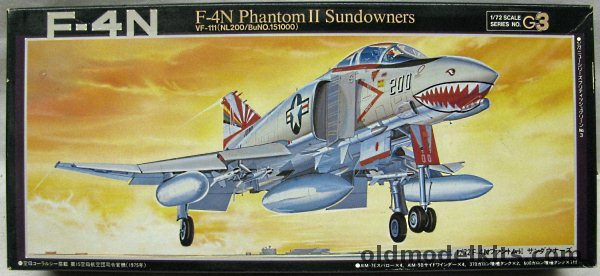 Fujimi 1/72 McDonnell F-4N Phantom II - VF-111 CVW-15CAG USS Coral Sea Sundowners, G3 plastic model kit